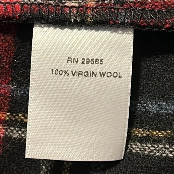 Pendleton 100% Virgin Wool Tartan Plaid Coat Button Front Jacket Size Large - Picture 12 of 13